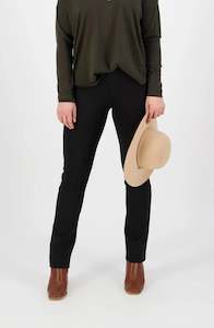 Vassalli: Slim Leg Ponti Pant Pull On - 234 -  Black