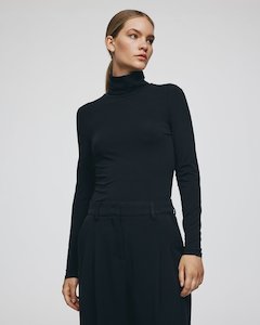 Moss Copenhagen: Olive R L/S Top - Black