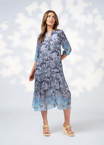 Loobies Story: Stevie Midi Dress - Indigo Multi