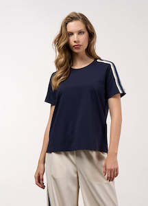 Linear Tee - Navy