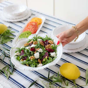 Melamine Pearl Bowl 28cm - White