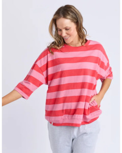 Crews Sweatshirts: Mazie Block Stripe Sweat / Chateau & Rose