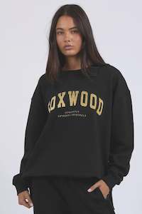 Metallic Interval Crew - Black with Gold