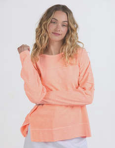 Jayne Throw On Top  - Neon Peach