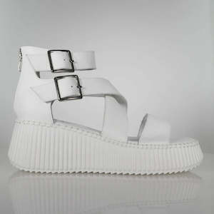 Sandals: Plaza - White Milled