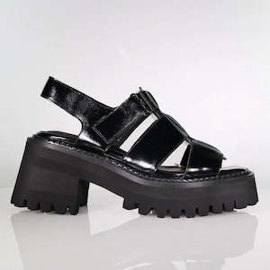Heels Wedges: Sire - Black Oil/Black