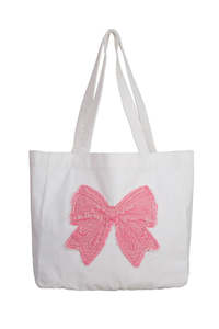 The Bold and The Bowtiful Bag - White & Pink