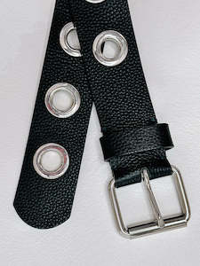 Belts: Eyelet Belt - Jet