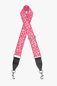 Bag Straps: Bag Strap - Cheetah Silver & Pink