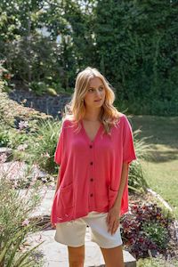 Cardigans: Elliot Cardigan - Raspberry