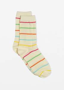 Socks: Socks - Waffle Stripes