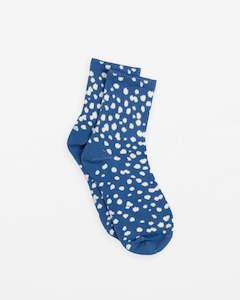 Socks - Dotty Blue & White