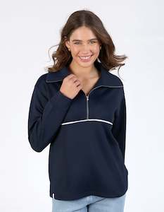 Sale Under 50: Bonnie Half Zip Sweat - Dark Sapphire