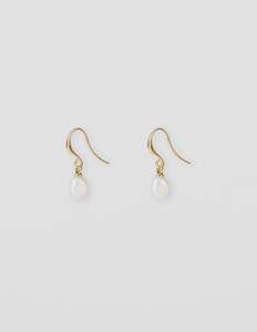 Under 50: Earrings MOP Drop - Gold