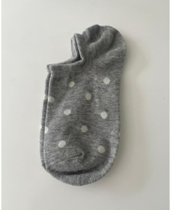 Under 50: Socks - Grey Marle With Snow Dots