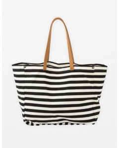 Under 50: Bodrum Tote / Black Stripe