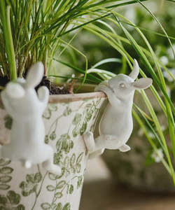 Hanging Bunny Decor - White