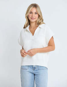 Knitwear: Evelyn Vest / White