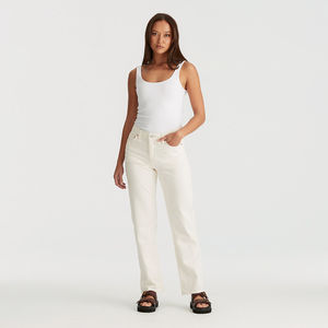 Jeans Sale: Mid Straight Jean - Bright White