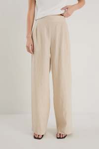 Guardian Stone Linen Pull On Wide Leg Pants