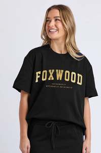 Top Sellers: Metallic Interval Tee - Black with Gold