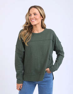 Crews Sweatshirts: Jayne Throw On Top - Khaki