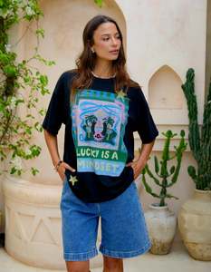 Tees Long Sleeve Tees: Lucky Star Tee / Washed Black