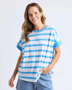 Tees Long Sleeve Tees: Maddison Tee / Azure Blue