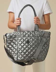 Bags Wallets: Tote Bag Quilted - Gunmetal