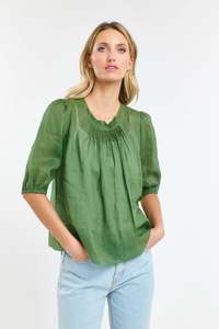 Ariel Pintuck Top / Kelly Green