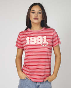 Stella Gemma Sale: Ace Tee 1991 - Pink Stripe