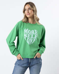 Stella Gemma Sale: Everyday Sweater More Self Love - Emerald