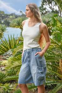 Bow & Go Jort - Blue