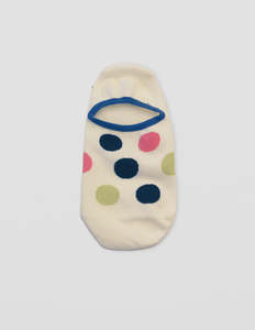Sock Multi Dots - White