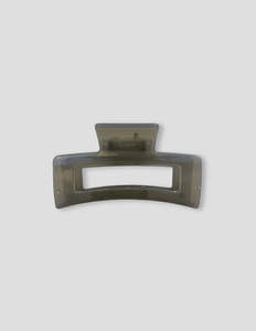 Under 50: Rectangle Hair Claw - Transparent Grey
