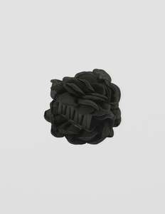 Under 50: Hair Claw Fabric Rose - Black