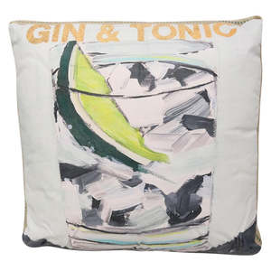 Gifts: Art Cushion - Gin & Tonic