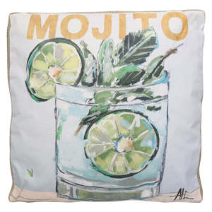 Art Cushion Burlap Mojito