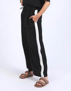 Pant Sale: Frances Stripe Pant - Black