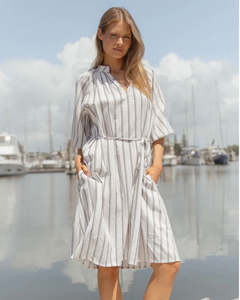 Sale Dresses: Jenna Dress / Black & White Stripe