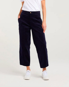 Blackstone: Roxi Baby Cord Barrel Leg Pant - Black