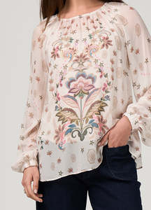 Loobies Story: Antoinette Top - Bone Multi