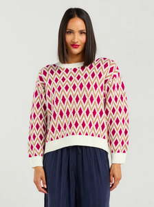 Et Alia: Tilda Jumper - Blush Argyle