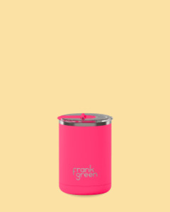 Ceramic coffee cup hinged - neon pink