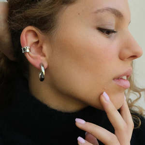 A C Oslo: 1046-0214 Steel Clean Collection Earring - Silver