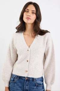 Wholesome Oat Chunky Knit Cardigan