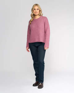 Orbit Round Neck  Sweater / Port