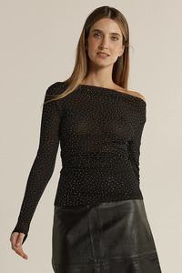 Fate Becker: Sora Studded Top /  Black