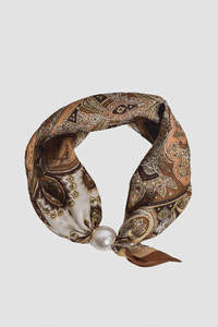 Scarves: Pearl Fasten Neck Tie - Baroque