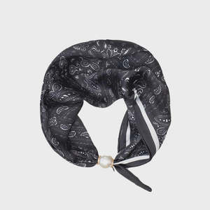 Scarves: Pearl fasten Neck Tie - Monarch Paisley